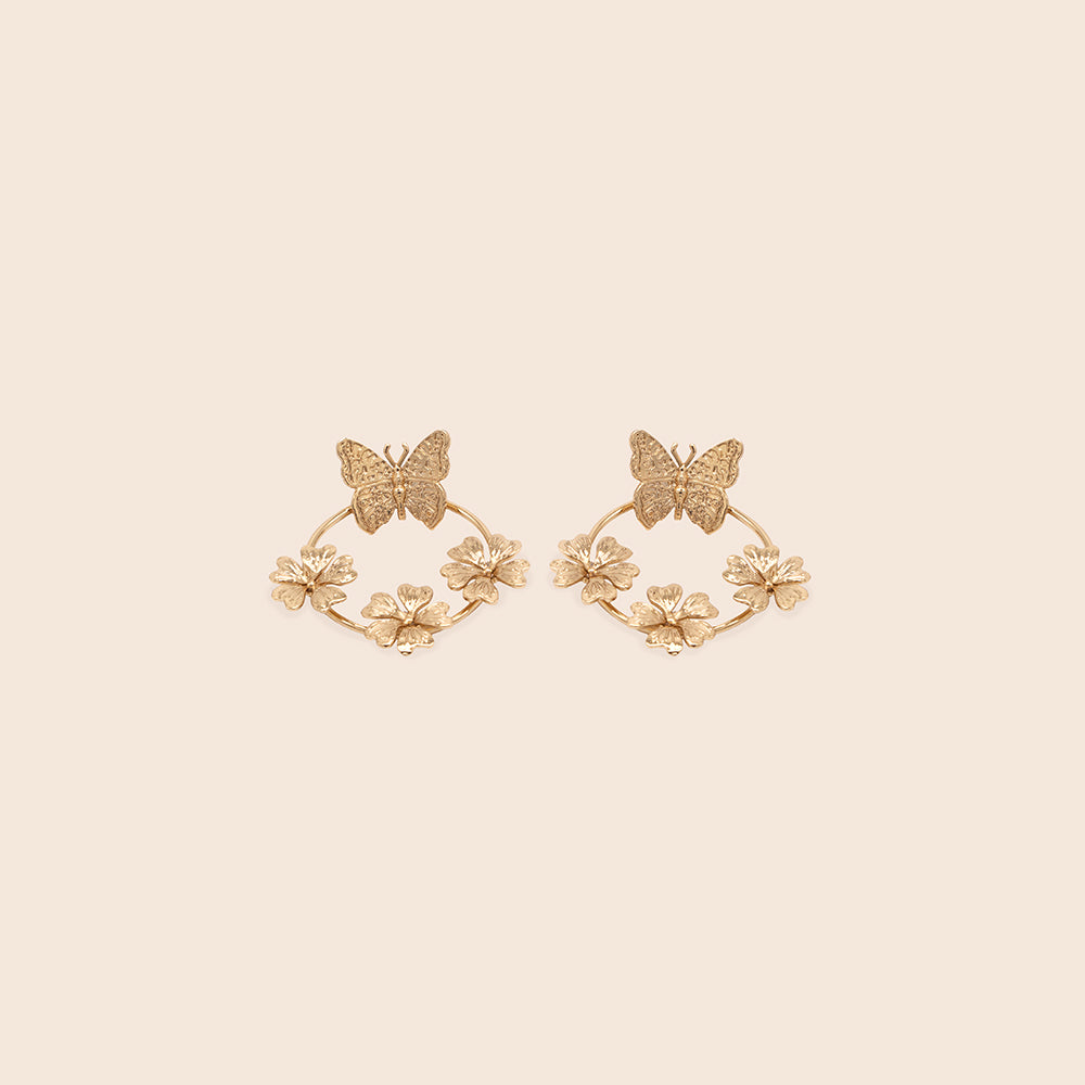 Back Earring Mariposa Atardecer