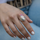 ANILLO CORAZÓN ANATÓMICO PEQUEÑO PINTADO
