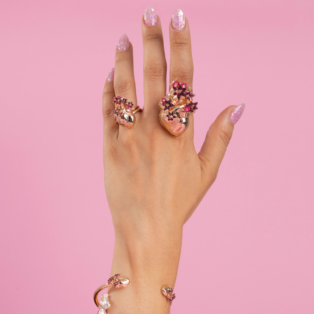 ANILLO CORAZÓN ANATÓMICO MAXI PINTADO