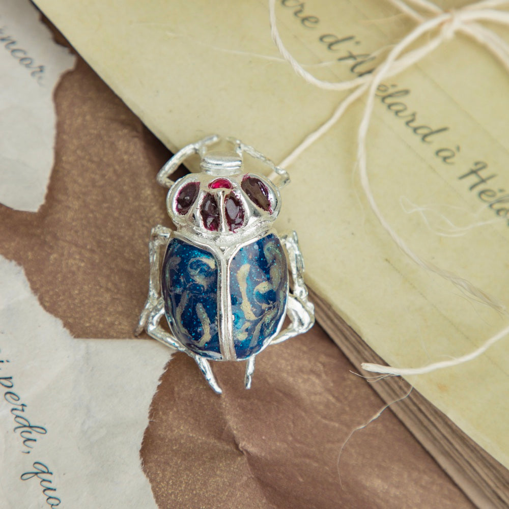 ANILLO MAXI ESCARABAJO AZUL