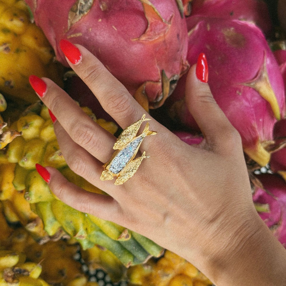 ANILLO CARDUMEN DE SARDINAS