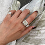 ANILLO CIRCULAR HUELLAS ALMAS GEMELAS