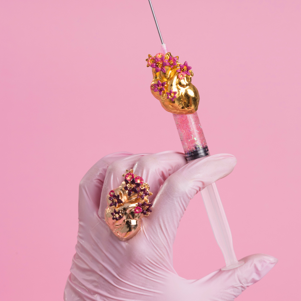 ANILLO CORAZÓN ANATÓMICO MAXI PINTADO