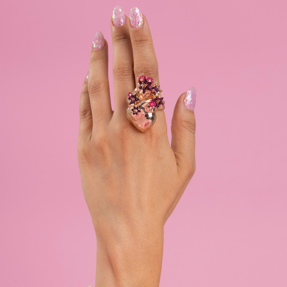 ANILLO CORAZÓN ANATÓMICO MAXI PINTADO