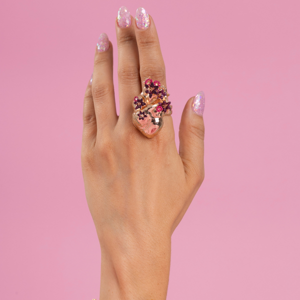 ANILLO CORAZÓN ANATÓMICO MAXI PINTADO