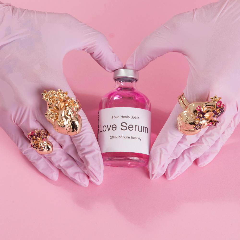 ANILLO CORAZÓN ANATÓMICO MAXI PINTADO