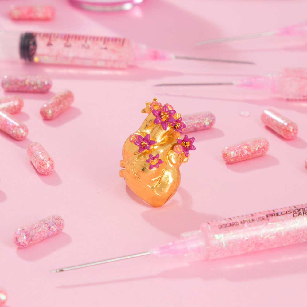 ANILLO CORAZÓN ANATÓMICO MAXI PINTADO