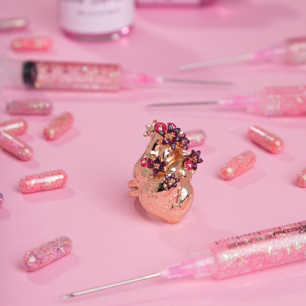 ANILLO CORAZÓN ANATÓMICO MAXI PINTADO