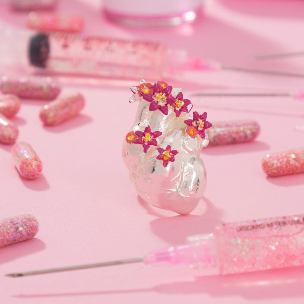 ANILLO CORAZÓN ANATÓMICO MAXI PINTADO