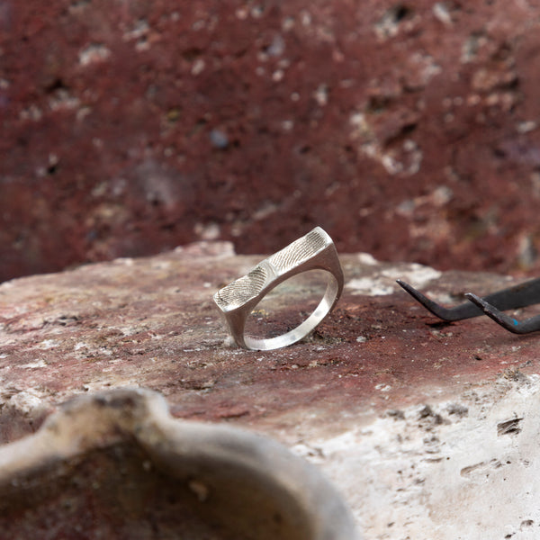 ANILLO OVALO HUELLAS ALMAS GEMELAS