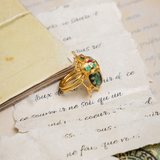 ANILLO ESCARABAJO VERDE MINI
