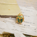 ANILLO ESCARABAJO VERDE MINI