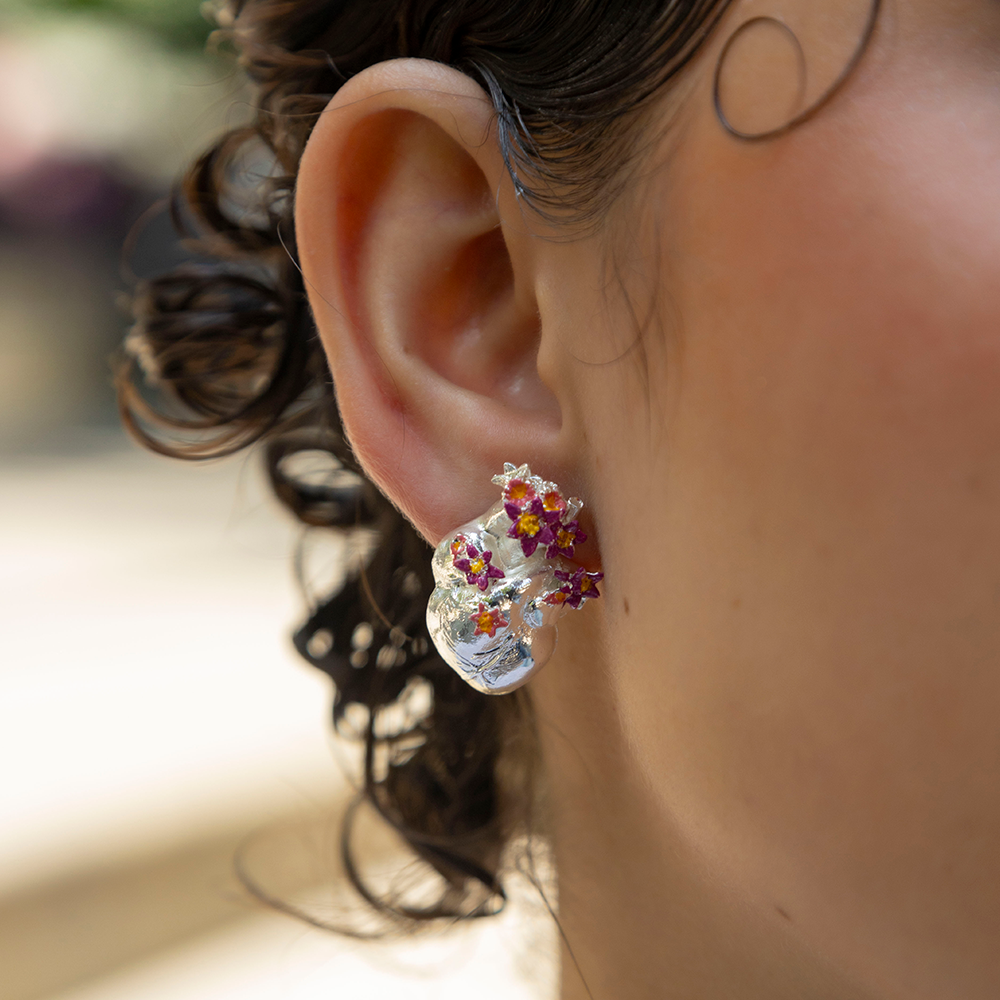 Aretes Corazón Anatómico Pintados