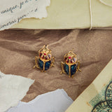 ARETES ESCARABAJO AZUL