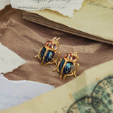 ARETES ESCARABAJO AZUL