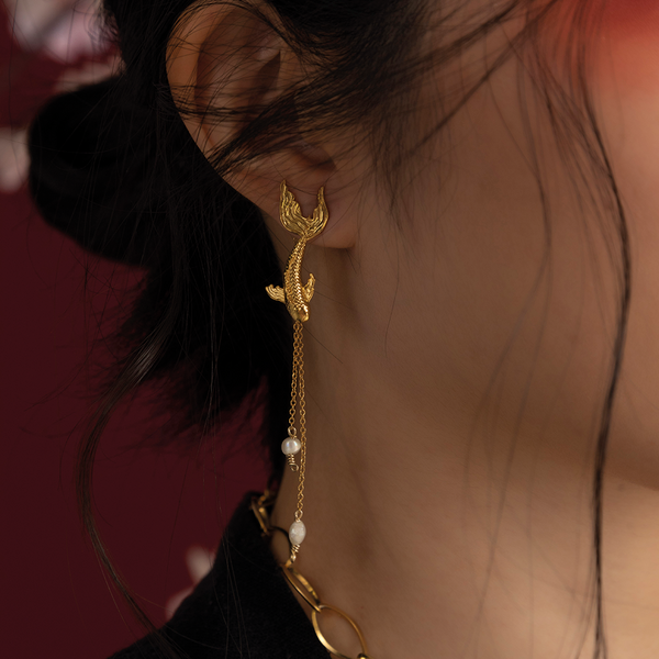 Back Earring Mini Koi