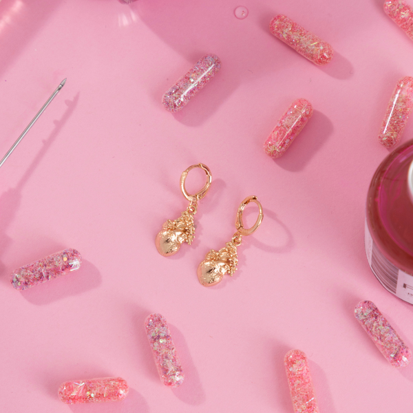 CANDONGAS CORAZÓN ANATÓMICO MINI ORO ROSA