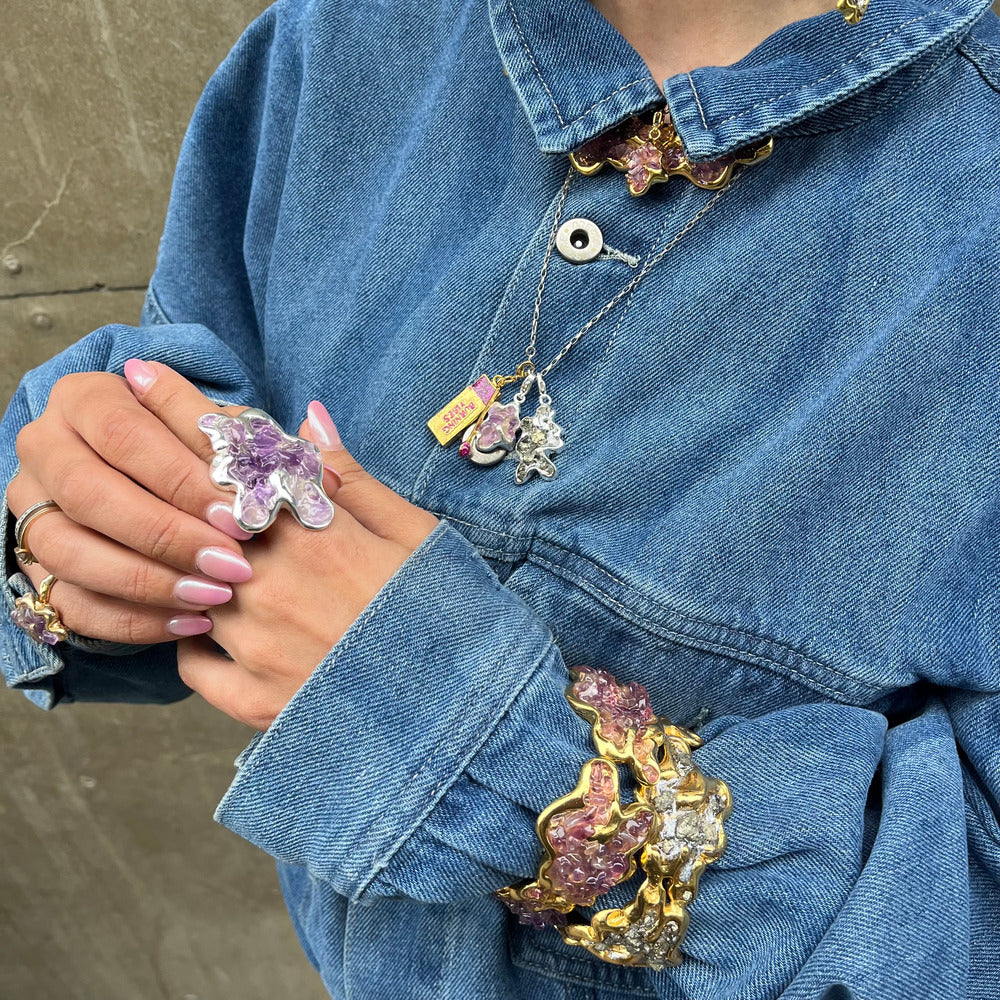 PULSERA LAVA AMATISTA