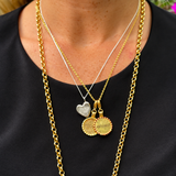 COLLAR CORAZÓN HUELLAS ALMAS GEMELAS