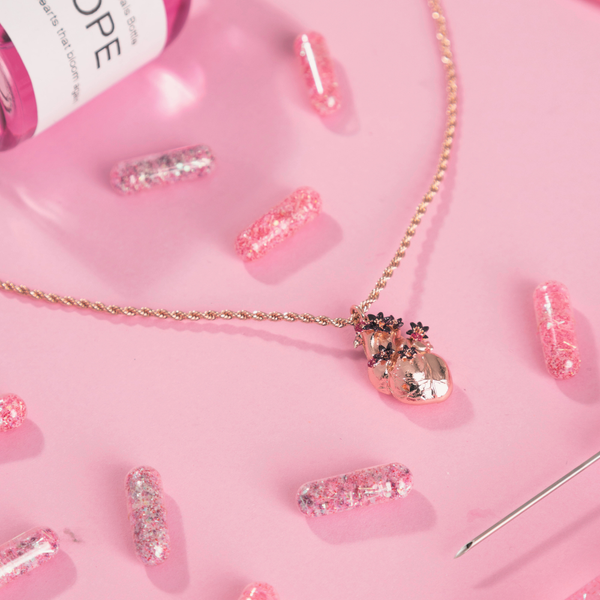 Collar Corazón Anatómico pequeño pintado