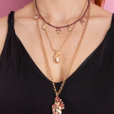 COLLAR CORAZÓN ANATÓMICO MINI Y GRANATES