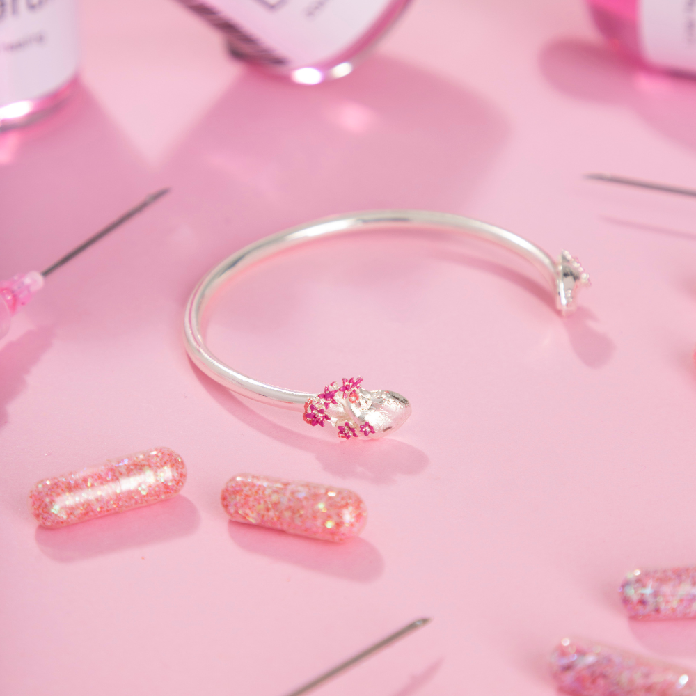 PULSERA CORAZÓN ANATÓMICO MINI PINTADO