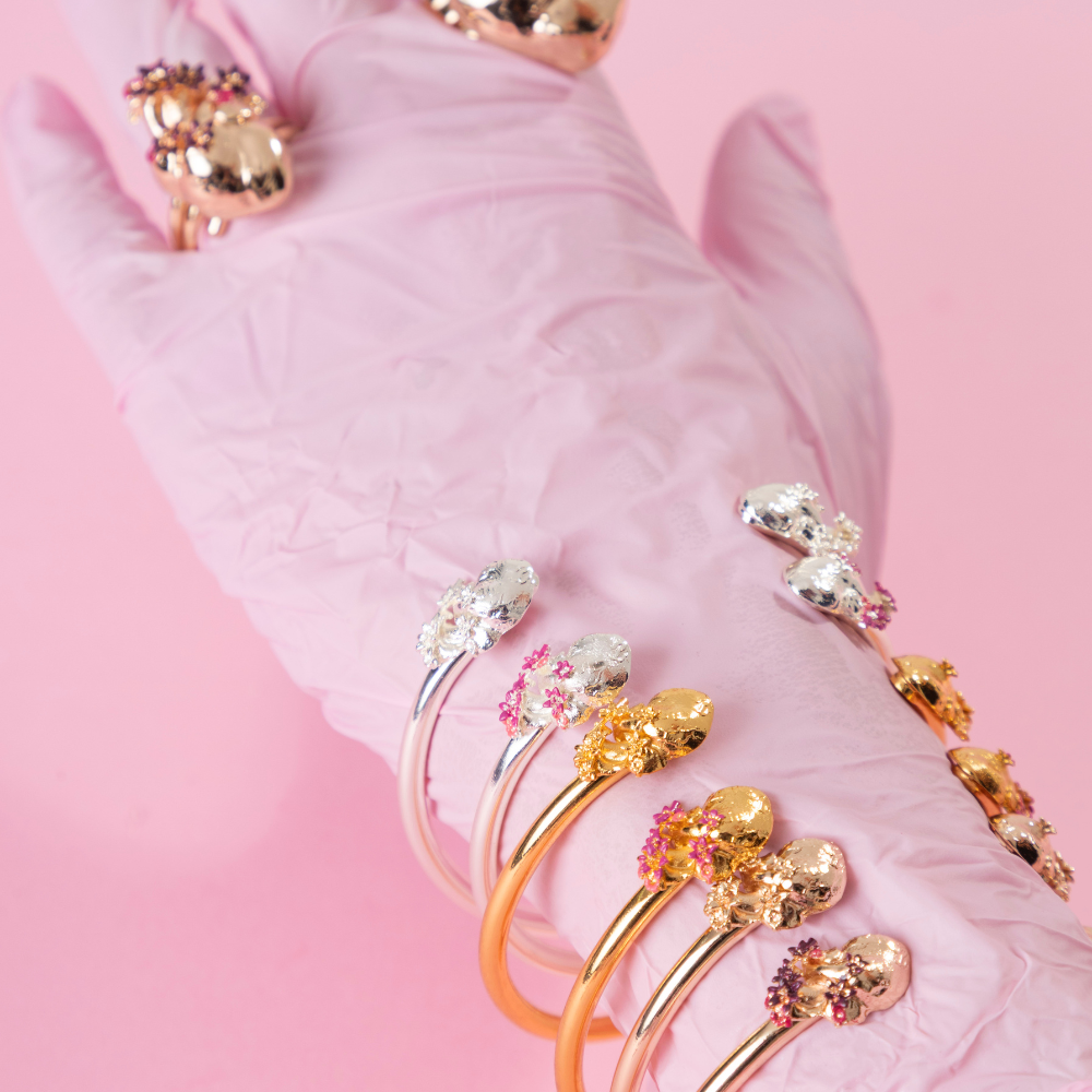 PULSERA CORAZÓN ANATÓMICO MINI PINTADO