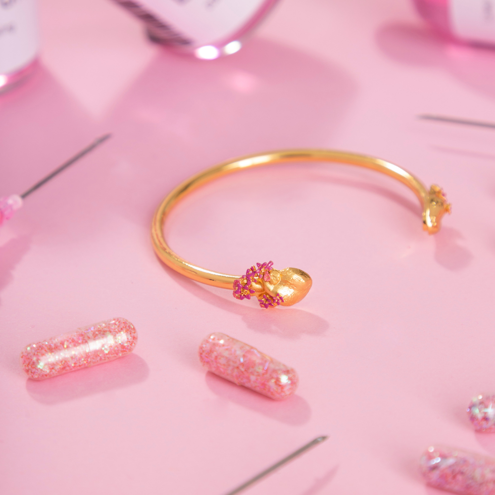 PULSERA CORAZÓN ANATÓMICO MINI PINTADO