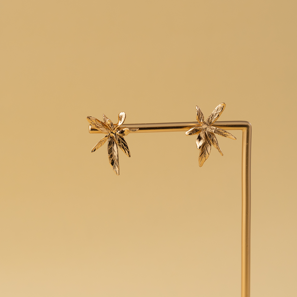 ARETES HOJA ESTRELLADA