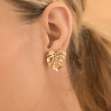 ARETES MONSTERA PEQUEÑA